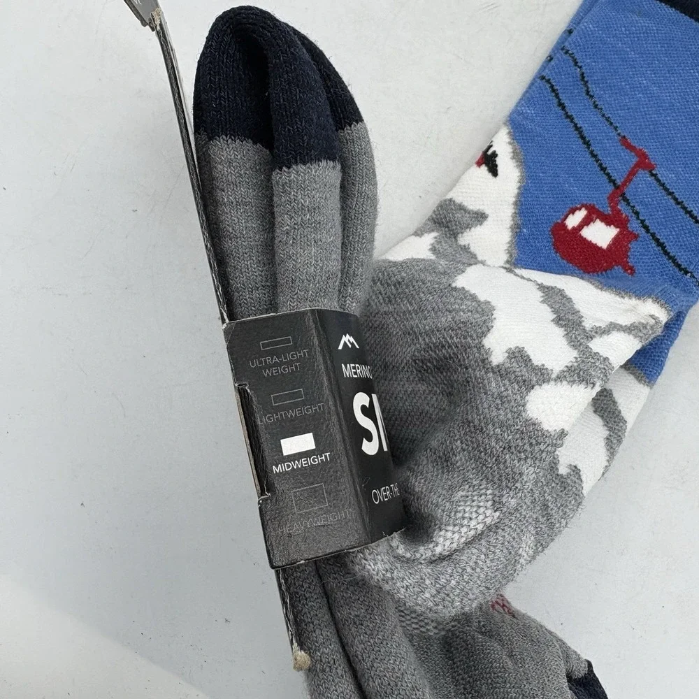 Darn Tough Socks Mens Womens Med Heady Yeti Over Calf Midweight Ski Snowboard